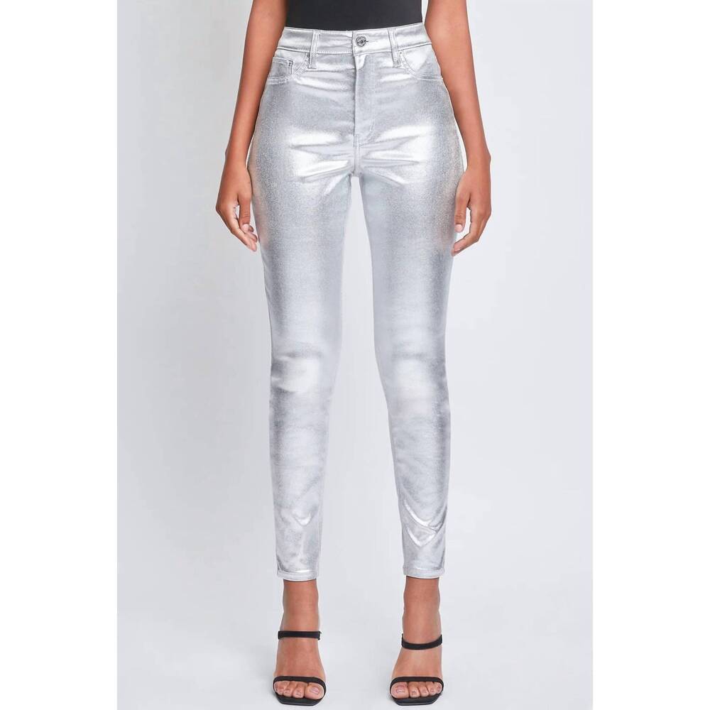 NEW YMI high rise metallic skinny jeans in silver